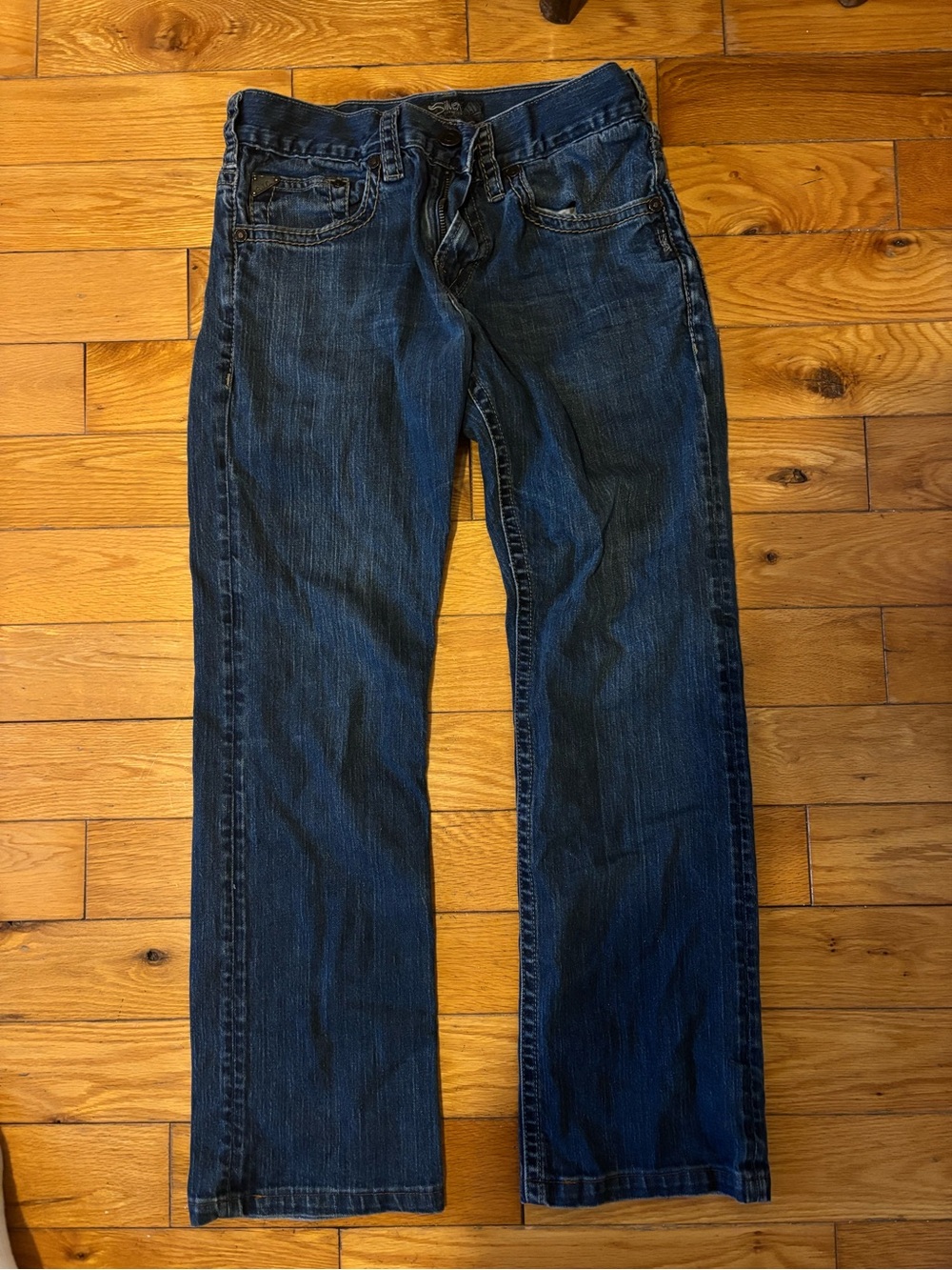 Women straight silver jeans